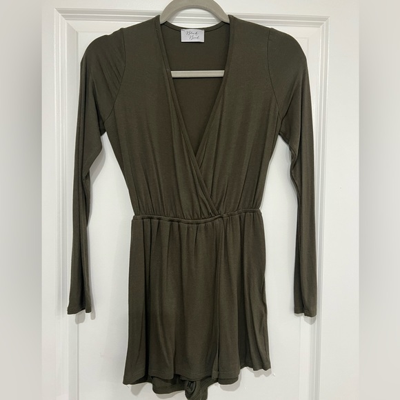Olive green long sleeve romper for sale - Picture 1 of 2